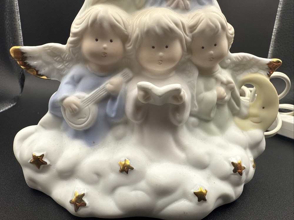 Vintage Ceramic Angel Tree Night Light