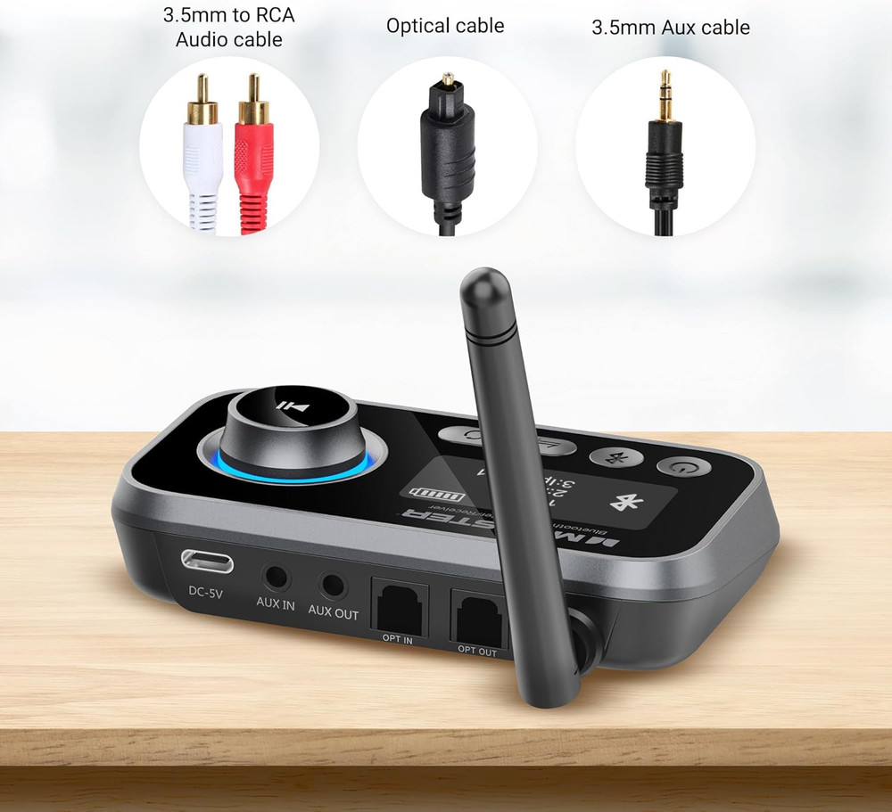 Monster Bluetooth Transmitter & Receiver, 2-In-1 Bluetooth Audio Adapter, Stream