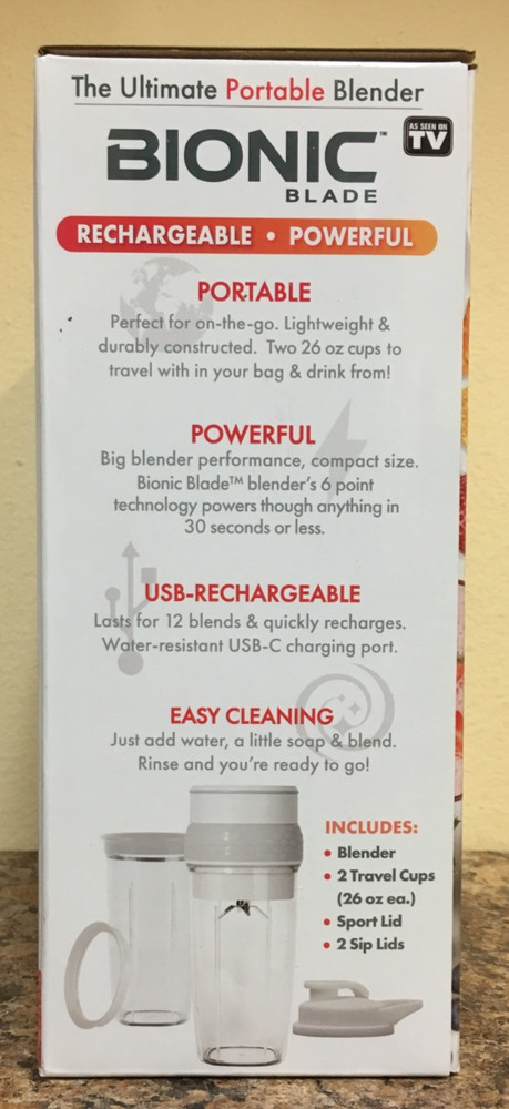 Bell + Howell 8042 Bionic Blade Portable Blender Set