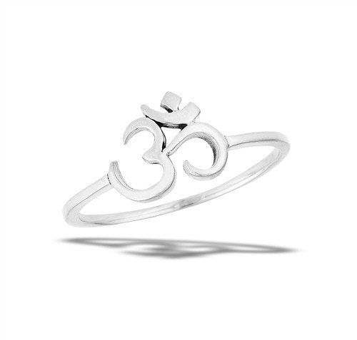 Sterling Silver Om Ring