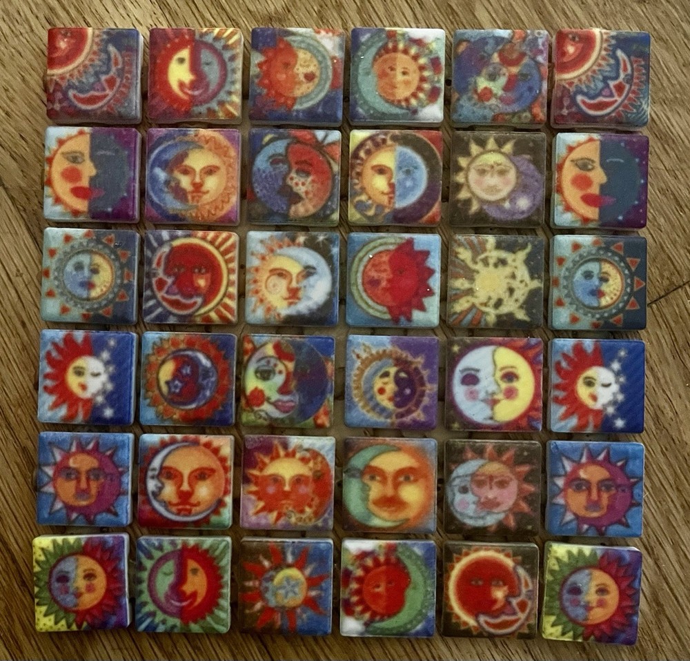 Celestial Ceramic Tiles / Sheet Of 36