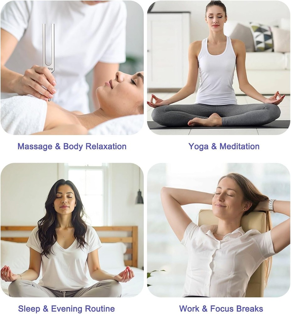 Tuning Fork Set, Weighted & Unweighted Frequency Tools with Activator, Mallet