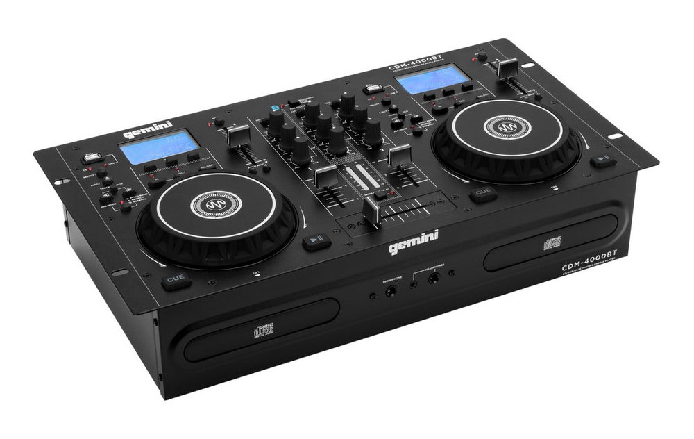 Gemini CDM-4000BT Dual DJ CD/USB Media Player with Bluetooth + Mixer