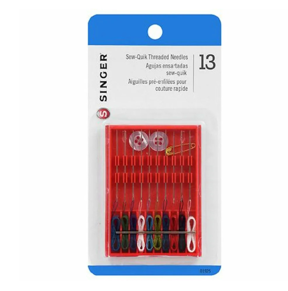 10 Singer 1925 Sew Quik Pre Threaded Sewing Needles