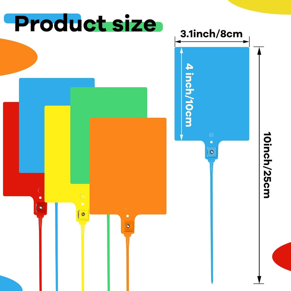 100 PCS Plastic Tags Shipping Tags Large Waterproof Plastic Tags for Labeling Sh