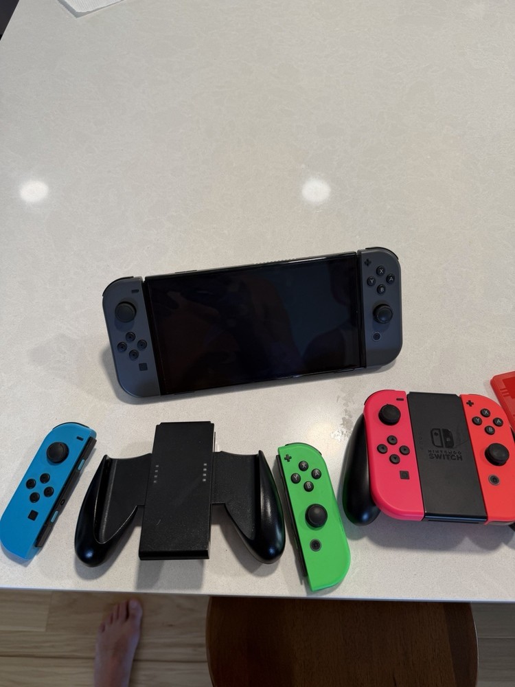 Nintendo Switch OLED,Case,2 Joy Con Controllers,Custom Pro Controller,Game, Etc.