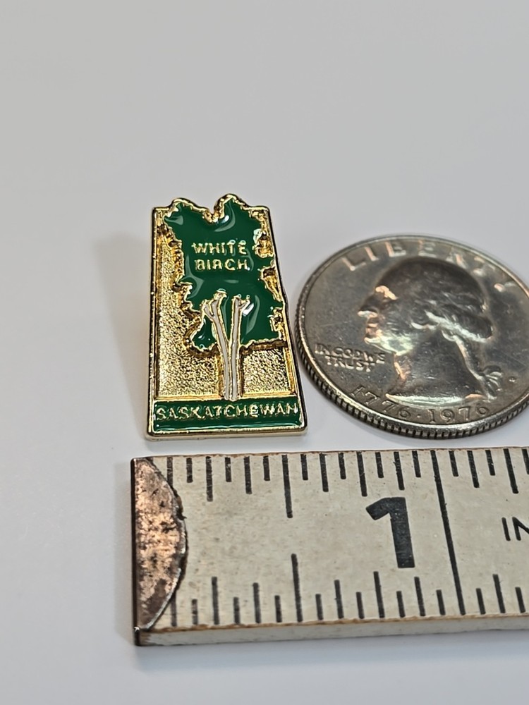 White Birch Saskatchewan Canada Souvenir Lapel Pin