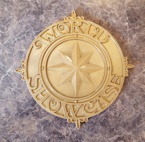 World Showcase Medallion Inspired Sign / Plaque Prop Replica