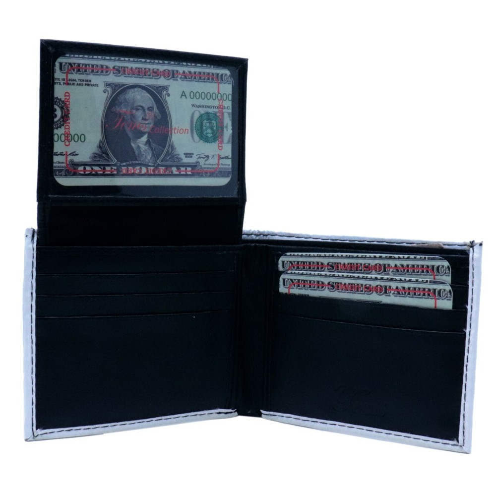 Marijuana Weed Potleaf 420 Leather Bi-Fold Bifold Wallet