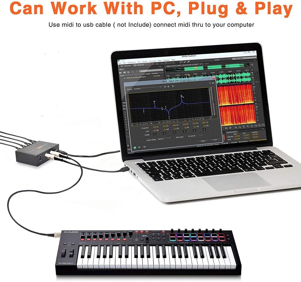 MIDI THRU-6 Box MIDI Interface Standard Five-pin Interface Musical Instrument