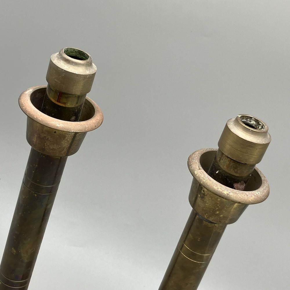 Lexim Brass 11” Candlesticks Pair Hong Kong