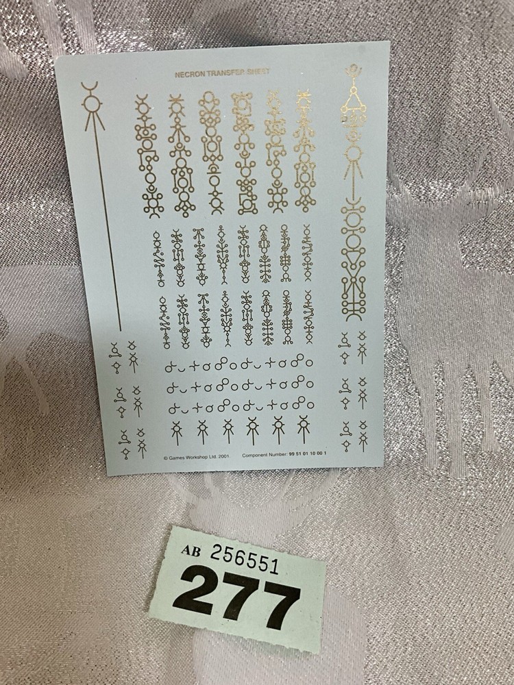 Necron Transfer Sheet - Warhammer 40,000 WH40K