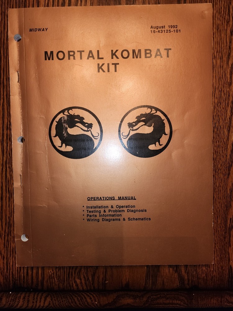 Mortal Kombat 1 & 3 Manuals + More Arcade