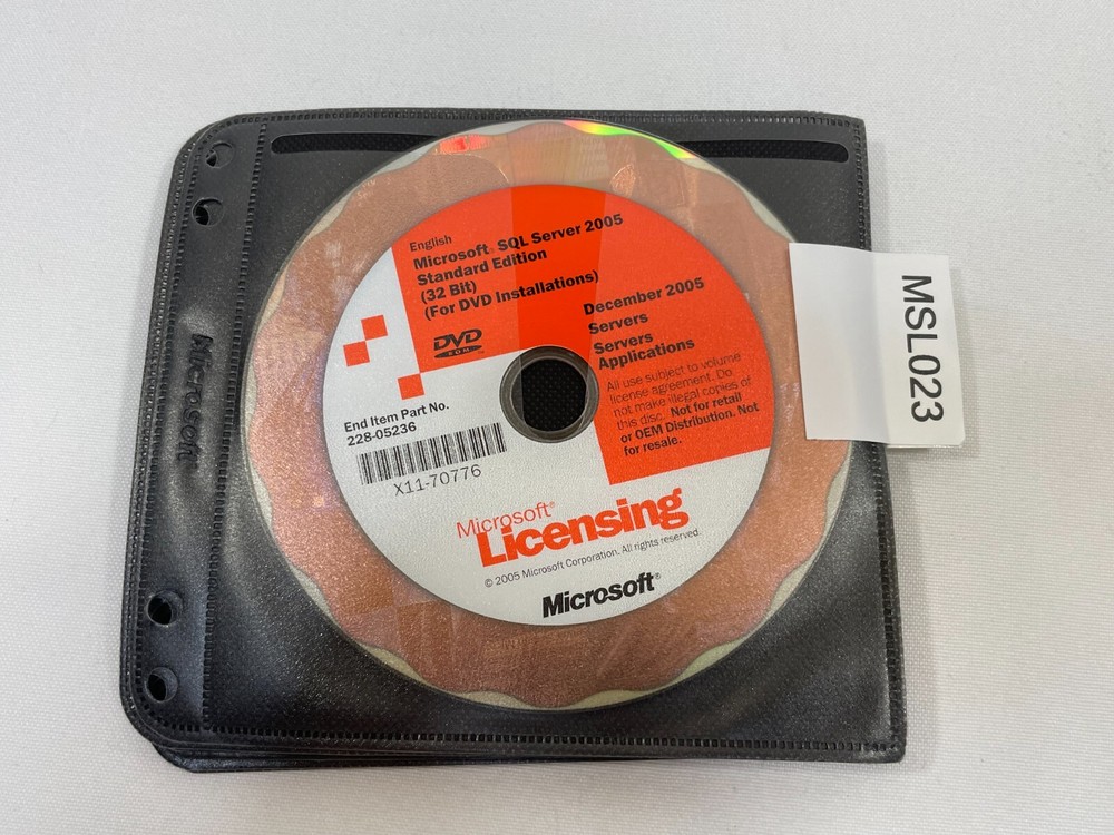 Microsoft SQL Server 2005 for DVD Installations Windows PC 6-Disc Set Software