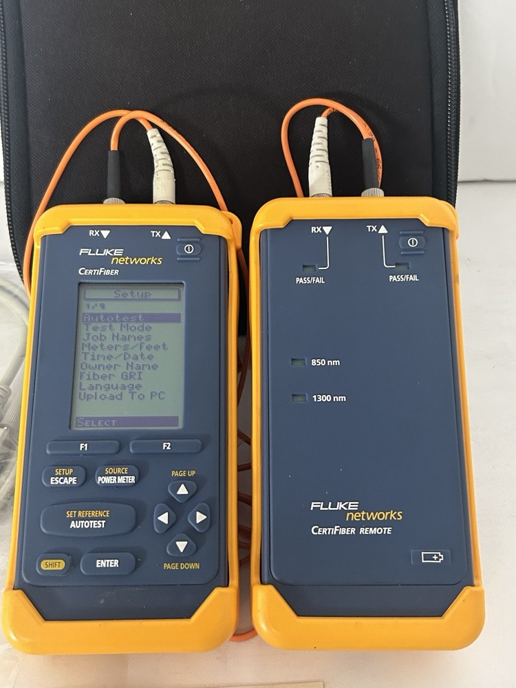 Fluke Networks Certifiber Advanced Multimode Fiber Optic Certification Tool-Case