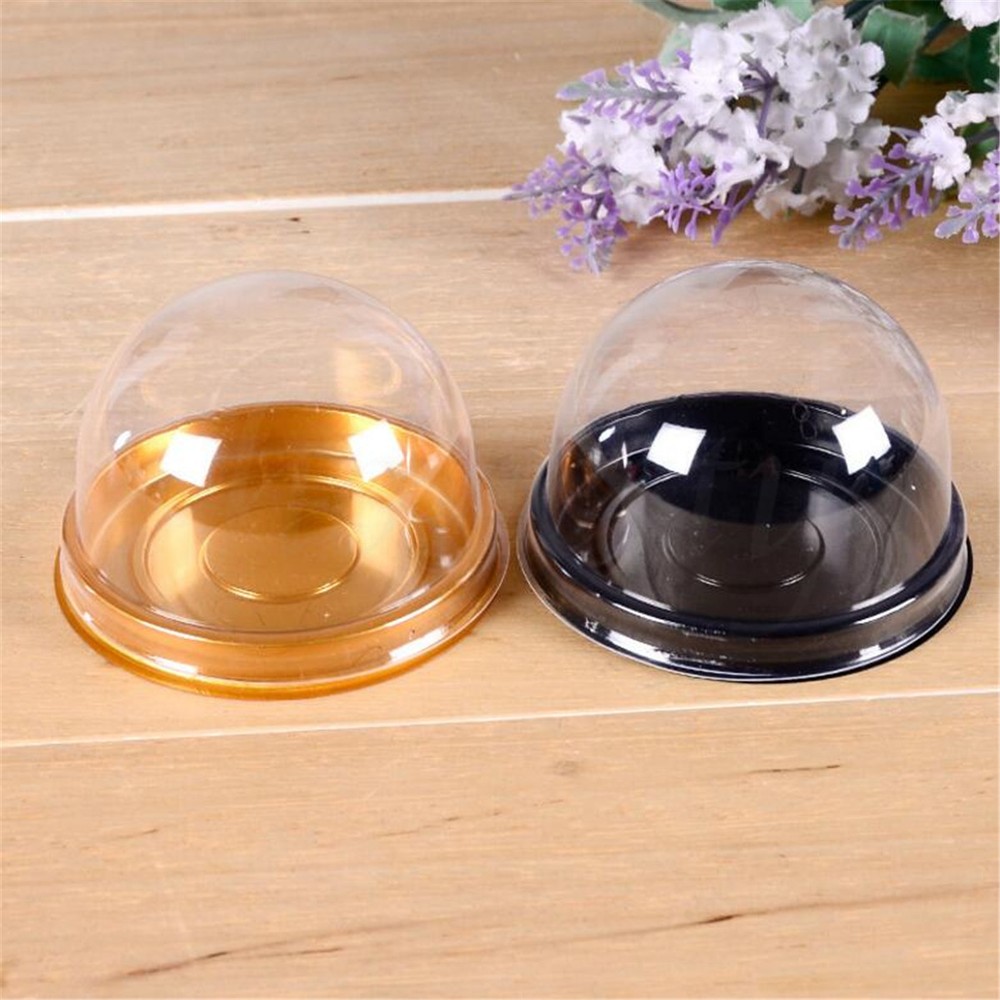 30pcs Clear Plastic Mini Cupcake Boxes Cake Packing Boxes Muffin Pod Dome Box