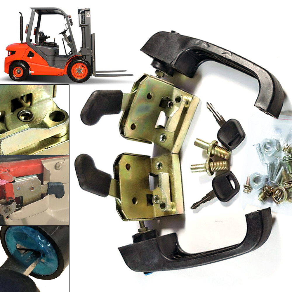 2 Set Locking Door Handle loader door lock Universal Tractor and Heavy Equipment