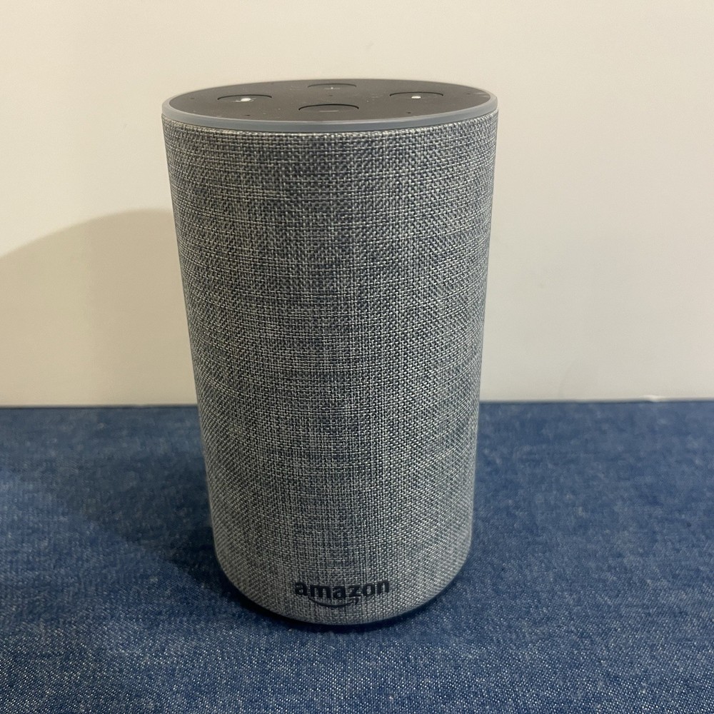 Pair Amazon Echo 2nd Generation Bluetooth Smart Speaker w 1 Charger Works Great
