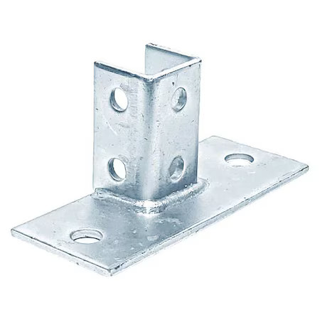 Vast V63sqeg Post Base, 3-1/4X8" Flush Mount E/G