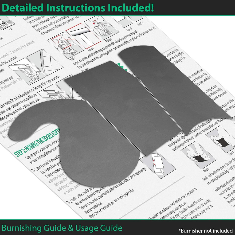 Cabinet Scraper Card Set - Curved 3Pc