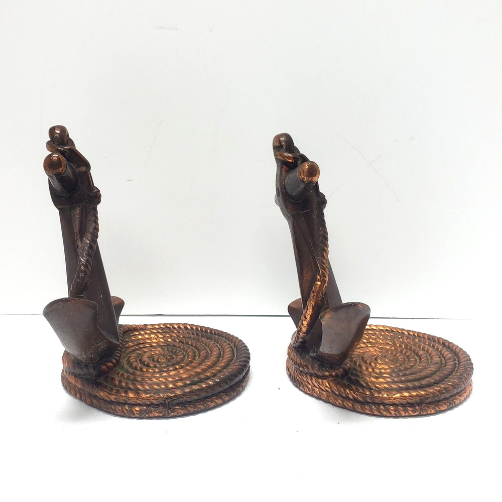 Beautiful Copper Anchor Bookends