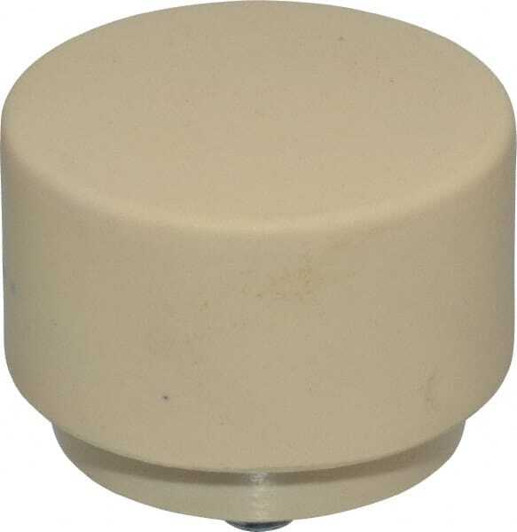 NUPLA 15206 2" Face Diam, Grade Medium Hard, Cream Hammer Tip/Face Plastic