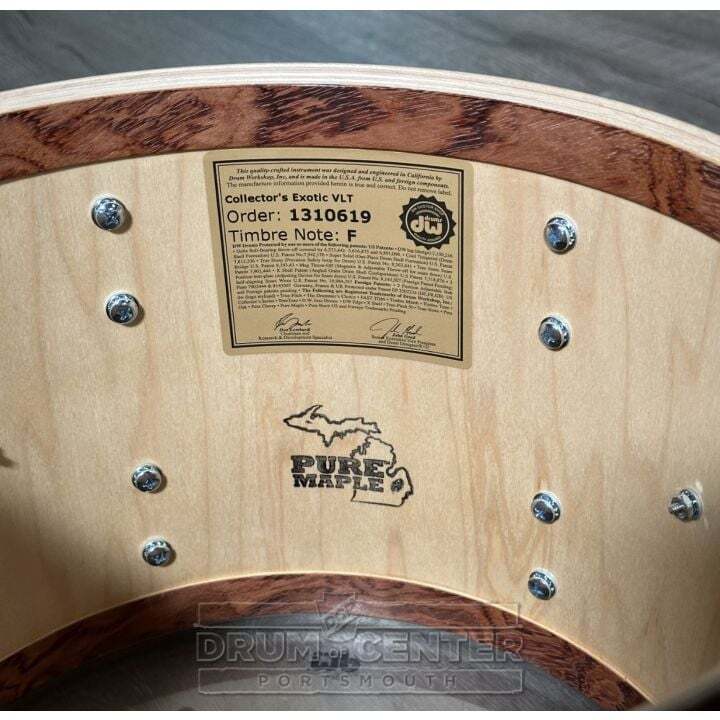 DW Collectors Pure Maple SSC 5pc Drum Set Waterfall Bubinga