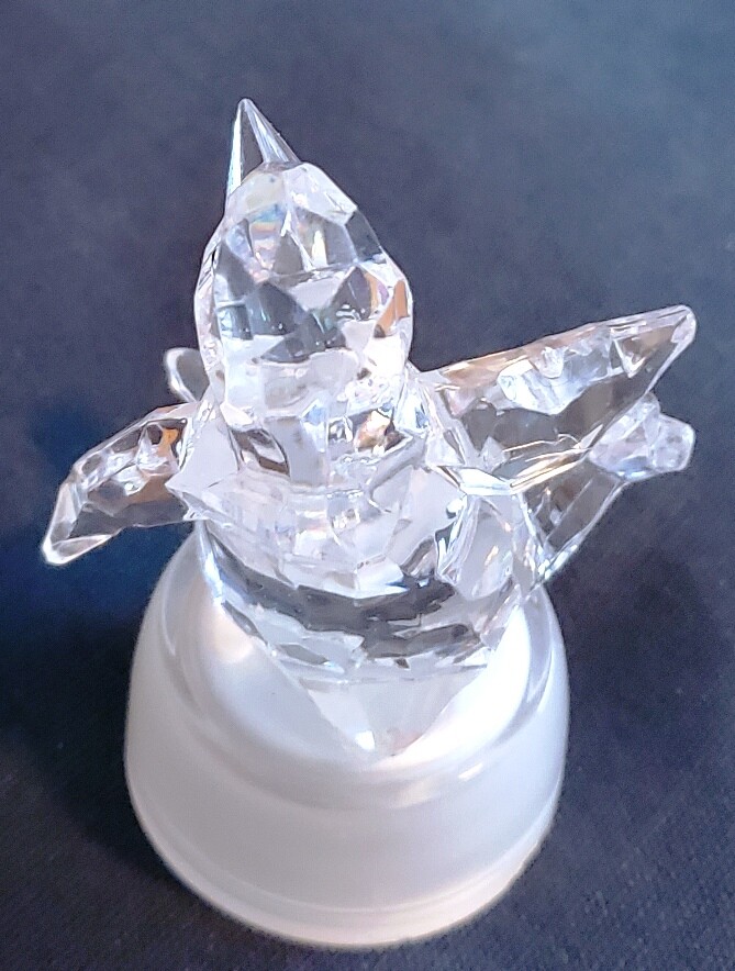 Very Nice 4" Plastic Clear Lightup Color-Changing Figure Decor Nightlight
