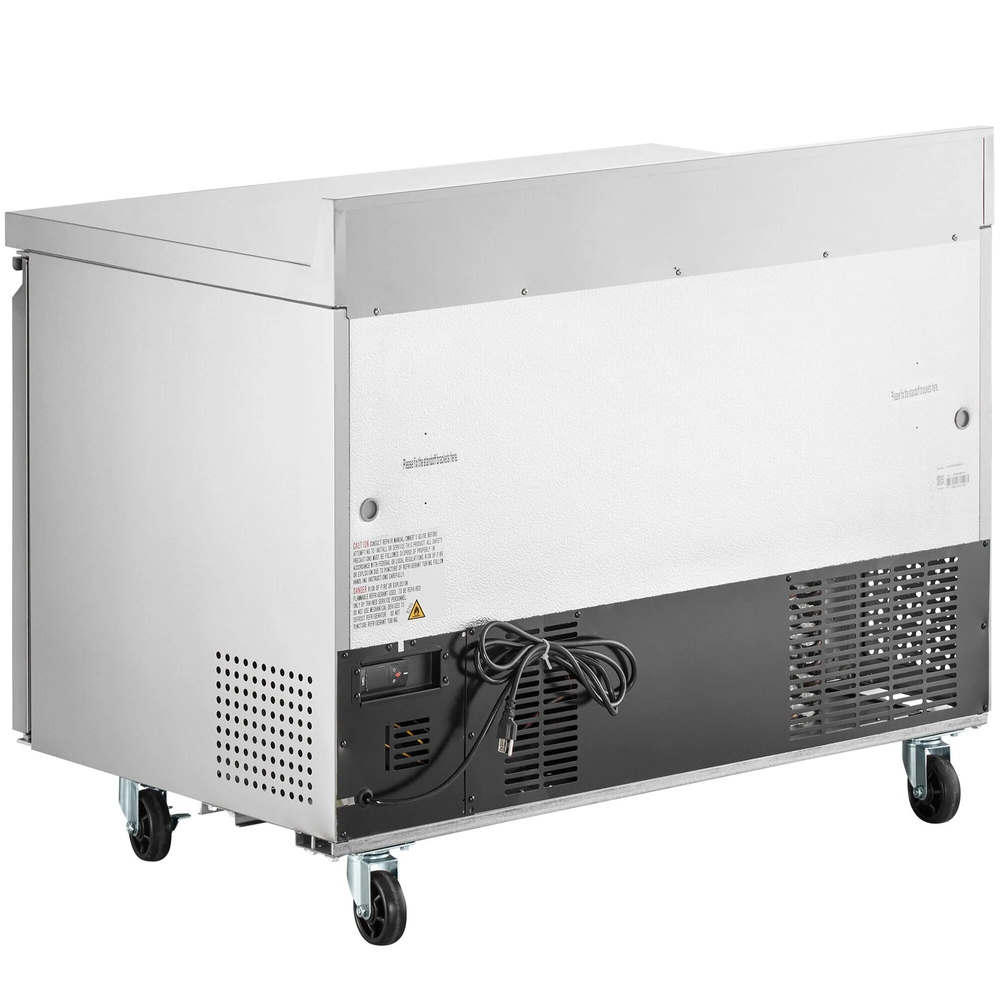 48" Two Door Worktop Refrigerator with 3 1/2" Backsplash