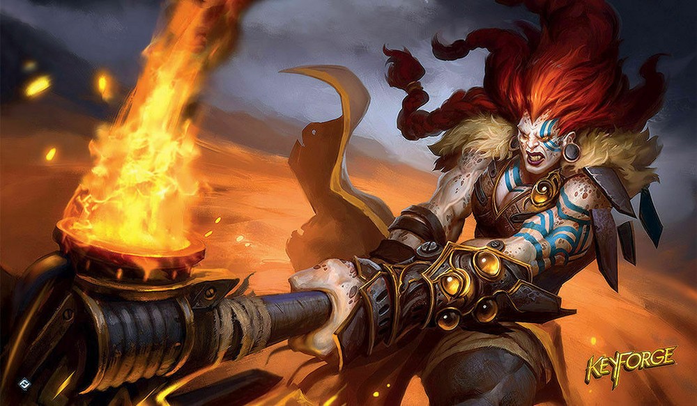 Keyforge Brute Force Playmat NIB