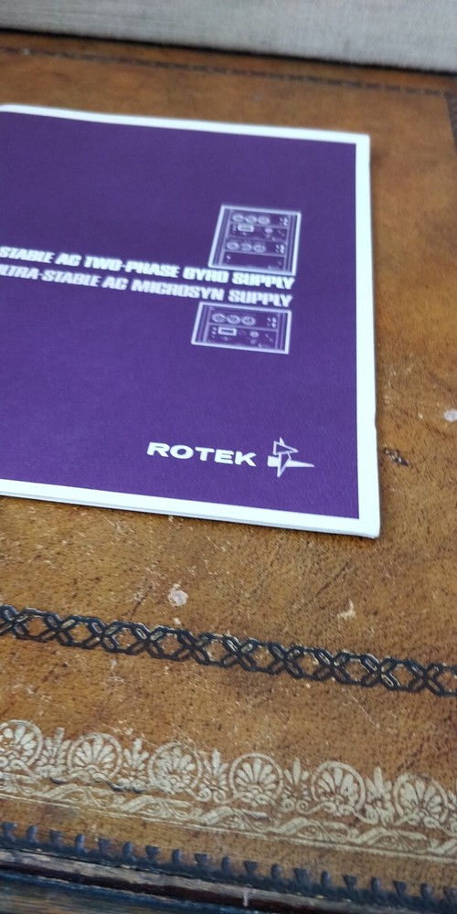 1950's Rotek ~ Gyro Supply / Microsyn Supply ~ Brochure Specs document
