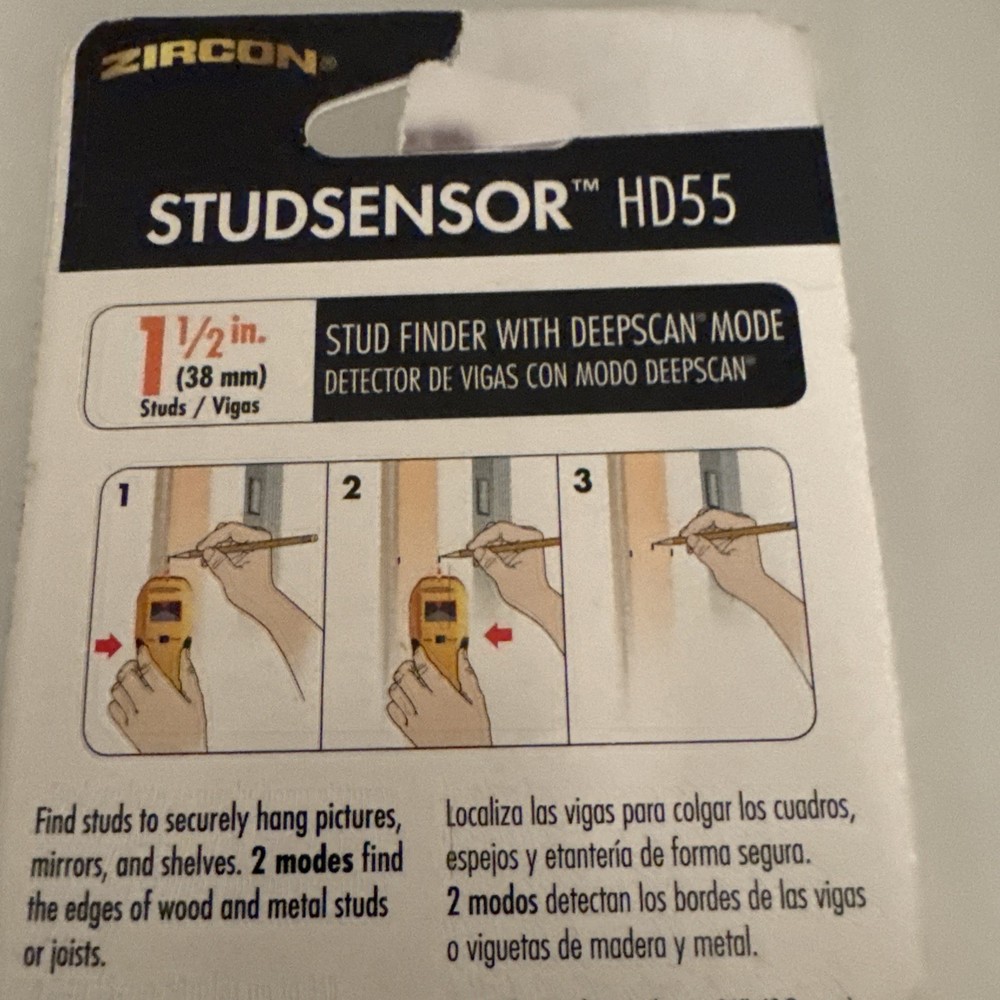 Zircon StudSensor HD55 Stud Finder - Yellow