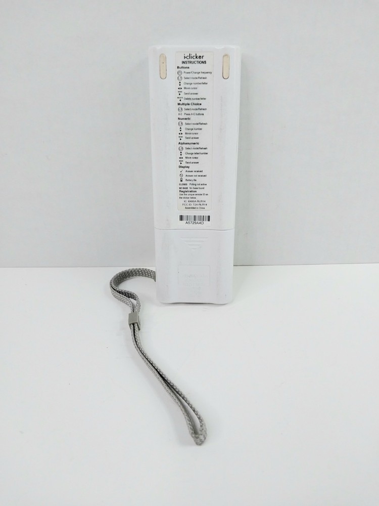 iClicker 2 ☆ Student Classroom Response Remote Control+ Wrist Strap~Clean Tested