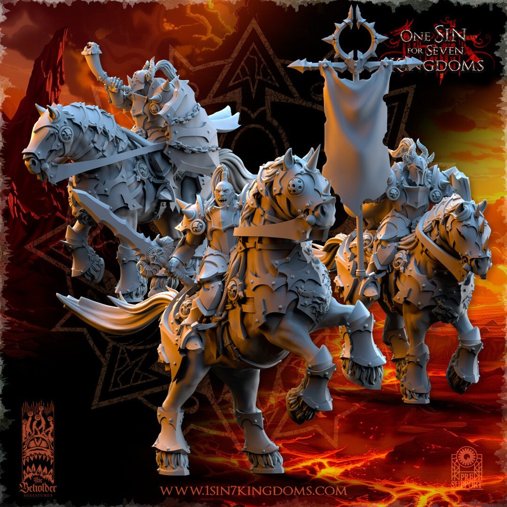 Mayhem Knights Command Group | The Beholder Miniatures |