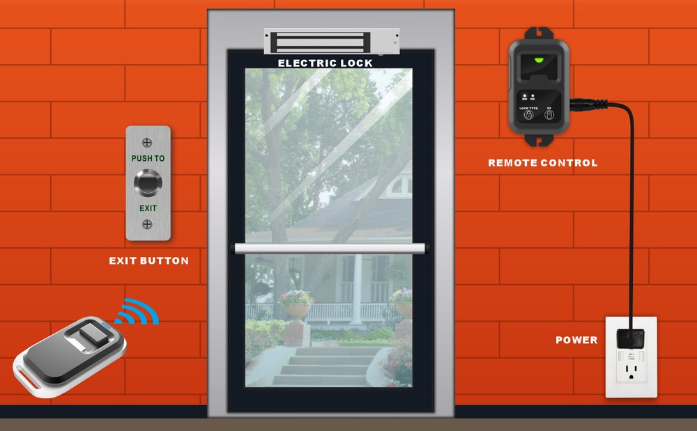 12VDC Remote Control Receiver Transmitter Special for Access Control Lock