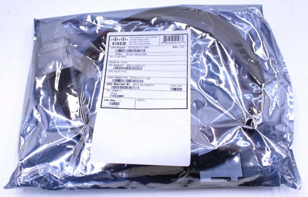 STACK-T1-1M Cisco Catalyst StackWise 1M Stacking Cable 800-40404-01 New