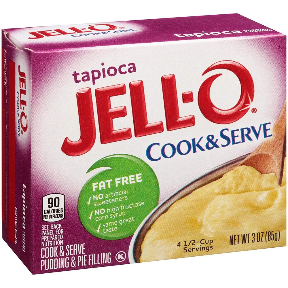 Jell-O Cook & Serve Fat Free Tapioca Pudding, (Pack 24)
