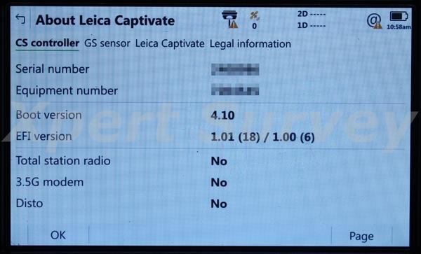 Leica CS20 Captivate V4.10 Field Controller Data Collector w/ GS Robotic Support