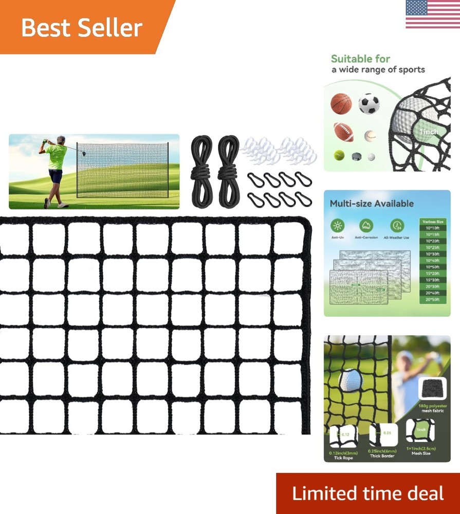 15ft×20ft Heavy Duty Golf Practice Net: Versatile Sports Training Solution