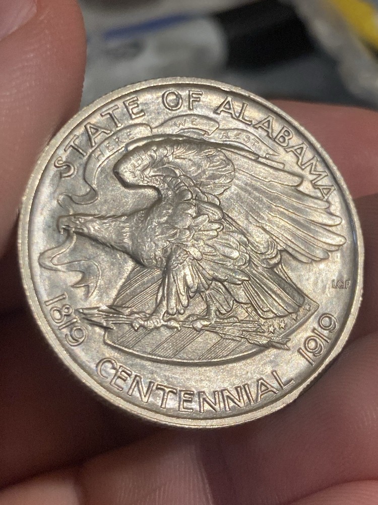 1921 2x2 Alabama Commemorative Half Dollar Uncirculated