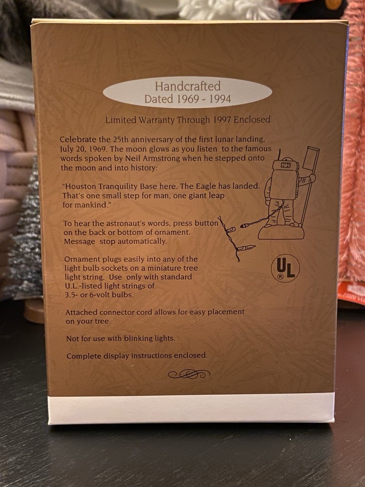 1994 Hallmark Keepsake, The Eagle Has Landed Ornaments.
