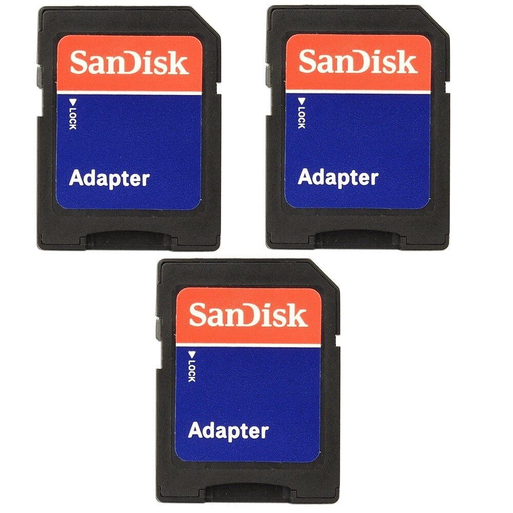 Sandisk MicroSD & MicroSDHC to SD Adapter (Pack of 3)
