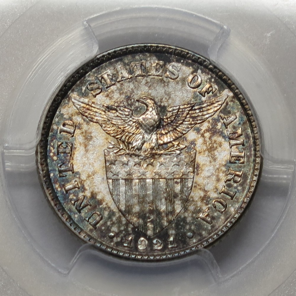 1921 Philippines 20c MS62 PCGS 28969