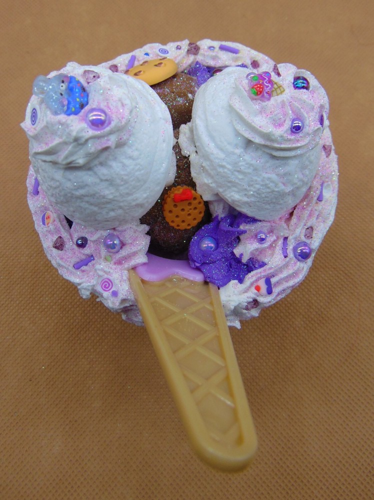 "Chocolate and Vanilla" Fake Bake Ice Cream Cup