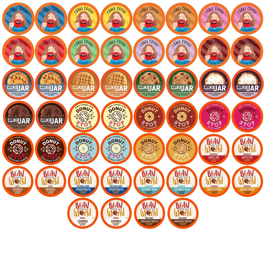 Flavored Sampler, Assorted, Compatible with 2.0 K-Cup Brewers, Variety Pack, ...