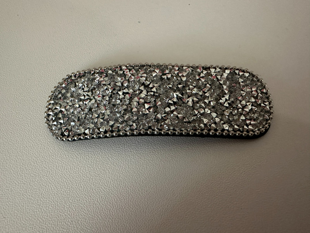 Weissman Dance Rock Crystal Barrette Silver