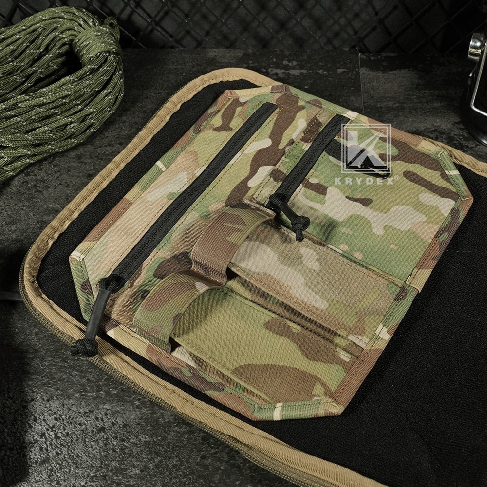 KRYDEX Tactical Organizer Panel Hook Backed Admin EDC Holder Lightweight MC Camo