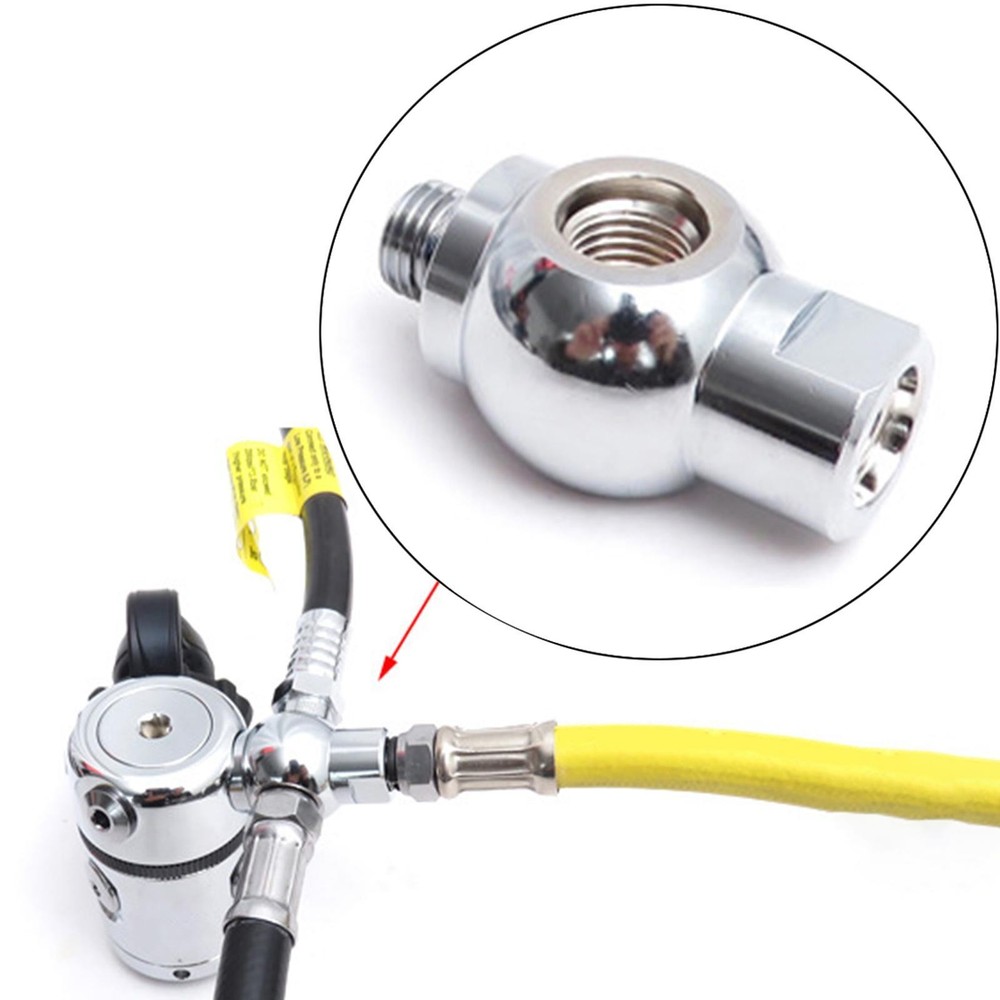 Diving Regulator Adapter Heavy Duty Chrome Plated Brass Threaded First Stage Low