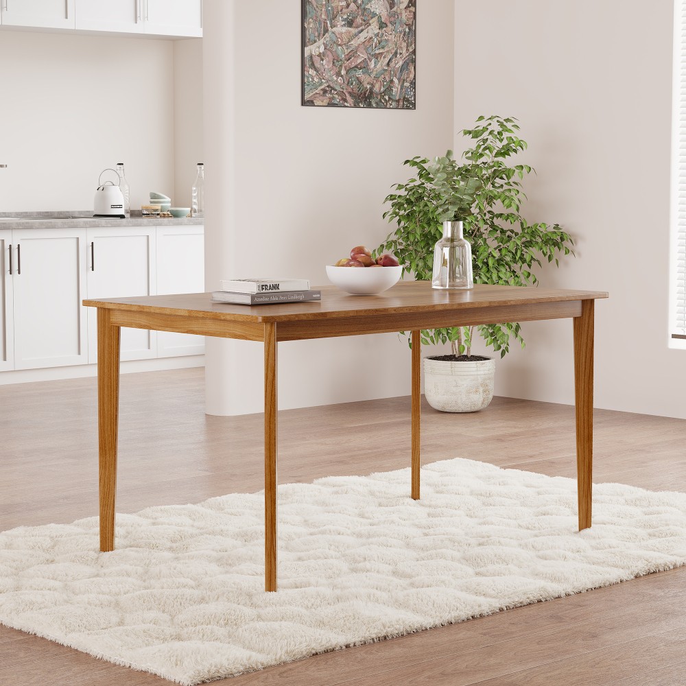 Solid Wood Dining Table And Chair Set Table and Chair Set 1 Table 4 Back