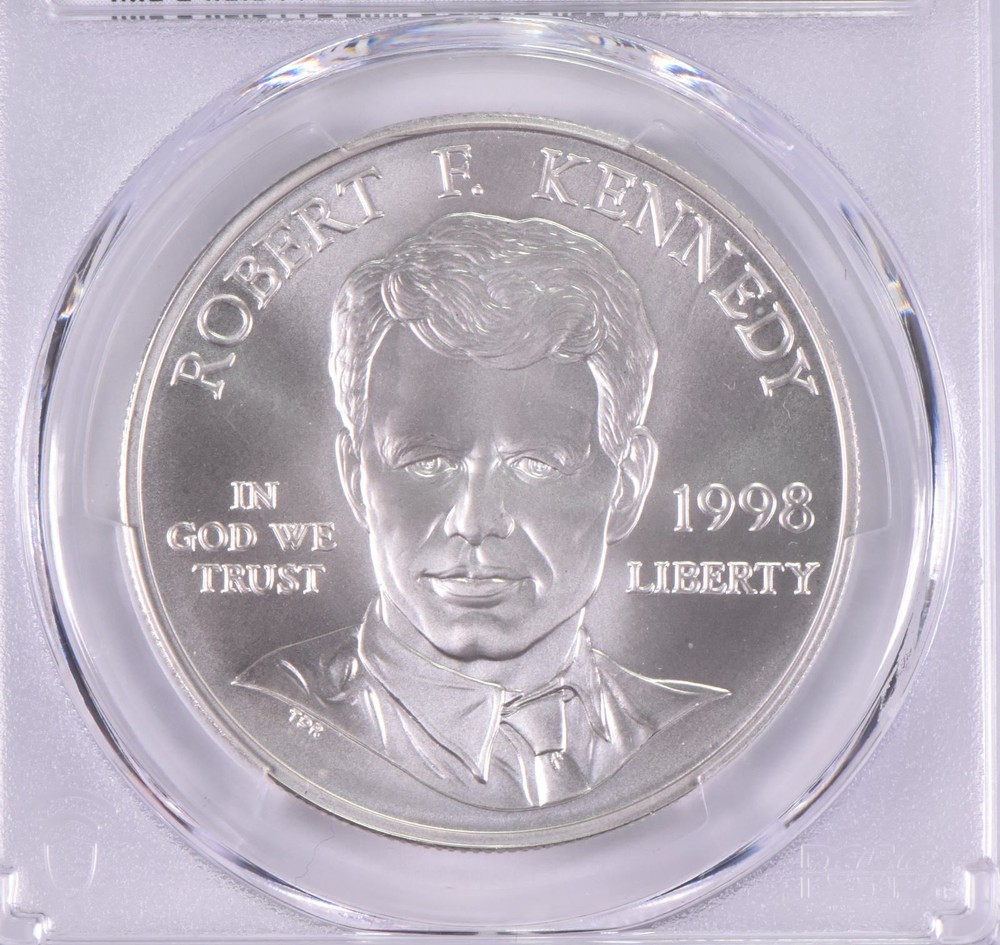 MS70 1998-S RFK Robert Kennedy Commemorative Silver Dollar PCGS